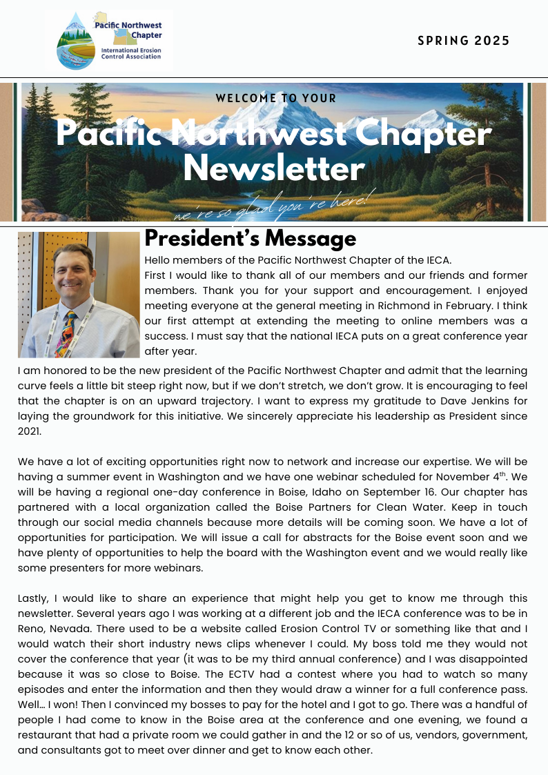 PNWC Spring 2025 News